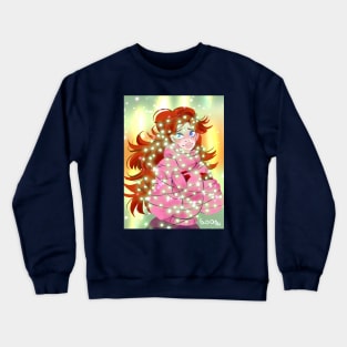 Redhead Caught in Christmas Lights Crewneck Sweatshirt